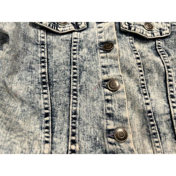 Barbie Denim Jean Jacket Girls XS Extra Small 4 5 Embroidered Barbiecore‎ Coat - Picture 5 of 10